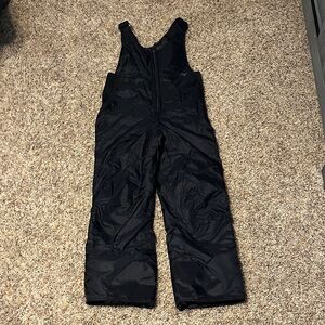 Children's Black Insulated Overalls